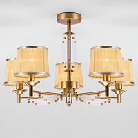 потолочная люстра eurosvet amalfi 60081/5 золотая бронза в Дзержинске
