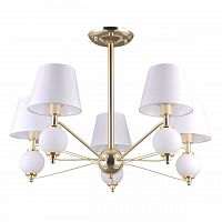 потолочная люстра eurosvet luna 70061/5 золото белая в Дзержинске
