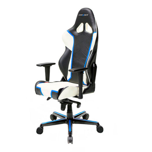кресло геймерское dxracer racing черно-бело-синее в Дзержинске