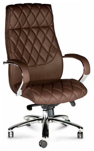 кресло для руководителя norden chairs бонд, обивка: искусственная кожа, цвет: экокожа темно-коричневая в Дзержинске