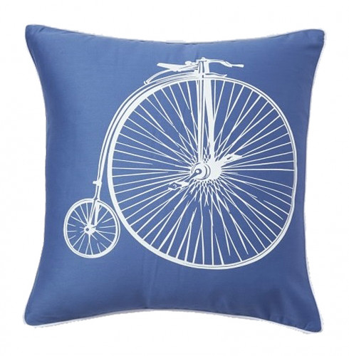 подушка с ретро-велосипедом retro bicycle blue в Дзержинске