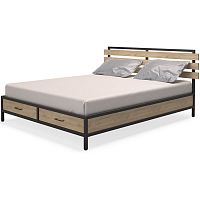 кровать двуспальная 160х200 светло-коричневая neo loft в Дзержинске