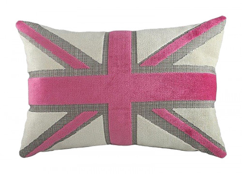 подушка с британским флагом pink velvet в Дзержинске