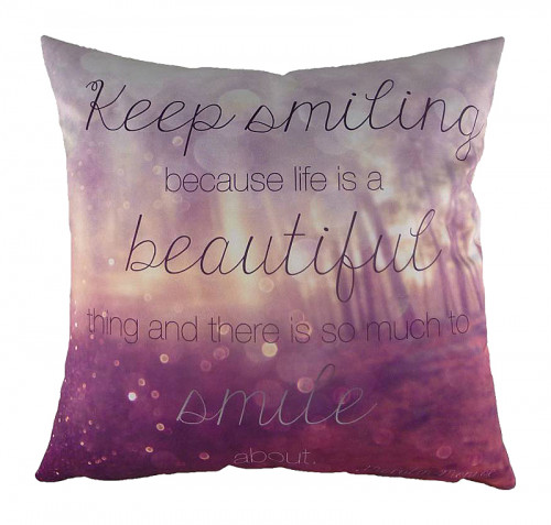 подушка с принтом keep smiling в Дзержинске