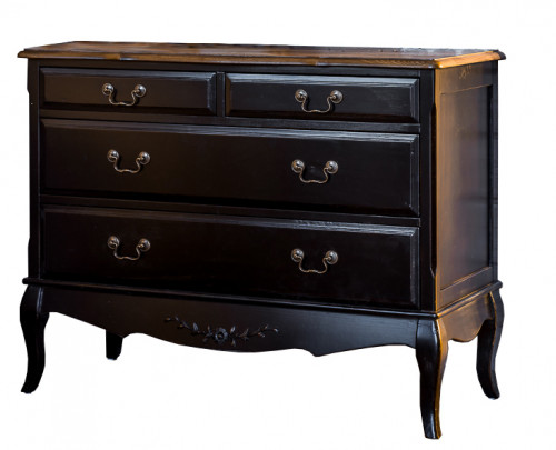 комод belveder c четырьмя ящиками черный в Дзержинске