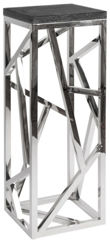 консоль geometric высокая 40x40x110 металл, черная столешница в Дзержинске