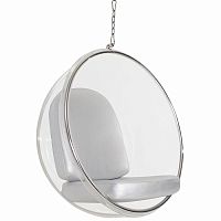 кресло eero aarnio style bubble chair серое в Дзержинске
