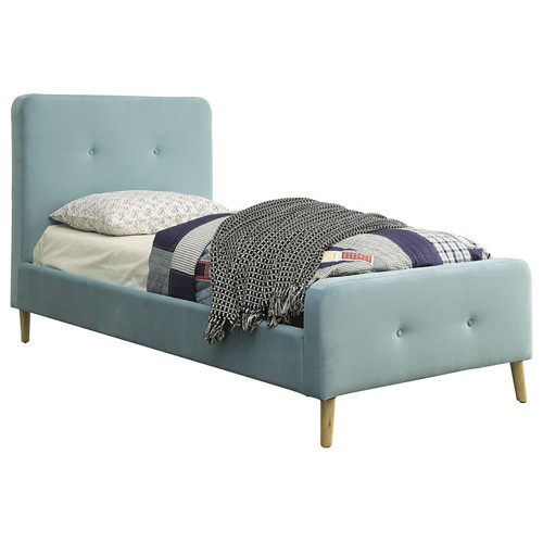 кровать button tufted flannelette blue 90х200 в Дзержинске