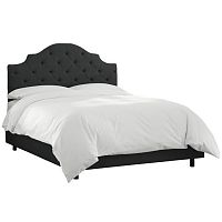 кровать двуспальная 180х200 черная с каретной стяжкой henley tufted black в Дзержинске