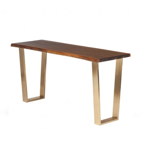 консоль wood&steel коричневая, золото в Дзержинске
