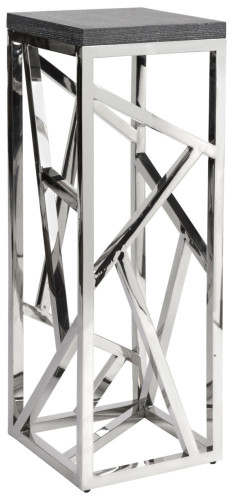 консоль geometric высокая 40x40x110 металл, серая столешница в Дзержинске