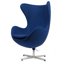 кресло egg chair кашемир синее в Дзержинске