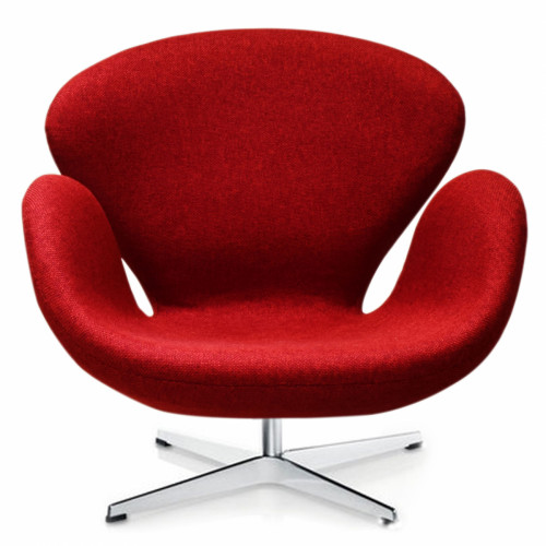 кресло swan chair темно-красное в Дзержинске