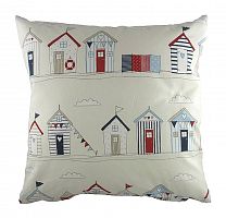 подушка с принтом beach huts blue в Дзержинске