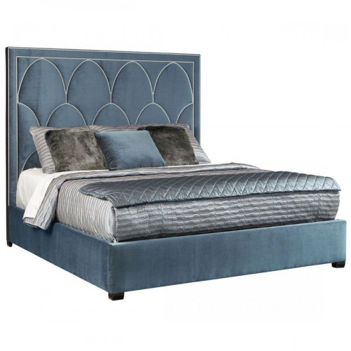 кровать двуспальная 160х200 голубая petals queen в Дзержинске