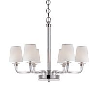 люстра brch9021-6 от delight collection белая/прозрачная/никель в Дзержинске