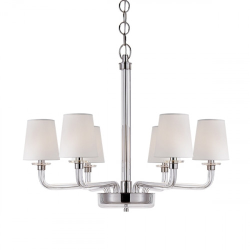люстра brch9021-6 от delight collection белая/прозрачная/никель в Дзержинске