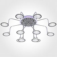 потолочная люстра eurosvet spider 80109/12 хром/синий+фиолетовый в Дзержинске