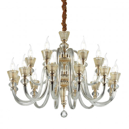 подвесная люстра ideal lux strauss sp18 золото в Дзержинске
