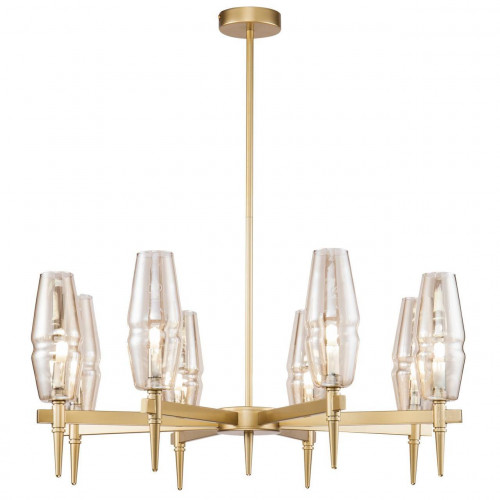 подвесная люстра maytoni lita h002pl-08g янтарная в Дзержинске