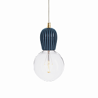 подвесной светильник keramik rib indigo brass в Дзержинске