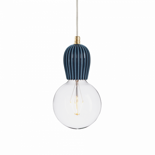 подвесной светильник keramik rib indigo brass в Дзержинске