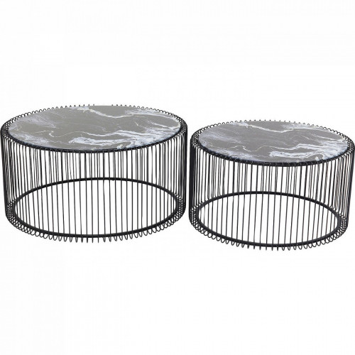 столик кофейный wire черный 70x70x34 в Дзержинске