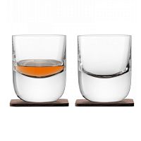 набор из 2 стаканов renfrew whisky с деревянными подставками 270 мл в Дзержинске