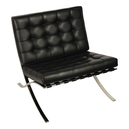 кресло barcelona style chair черное в Дзержинске