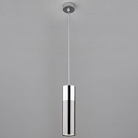 подвесной светильник eurosvet double topper 50135/1 led хром/черный жемчуг в Дзержинске