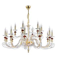 подвесная люстра crystal lux catarina sp12+6 gold/transparent-cognac золото в Дзержинске