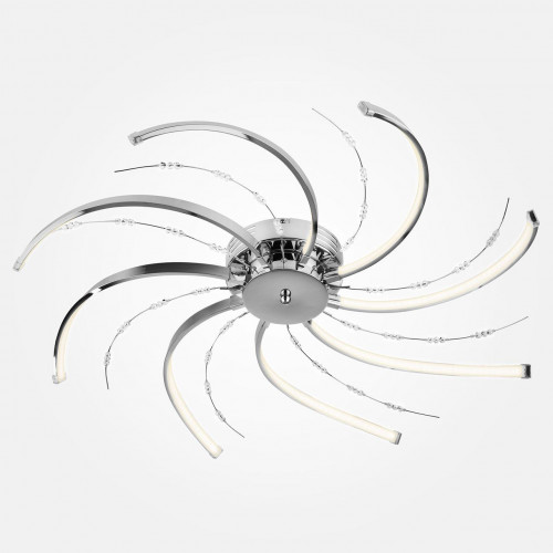 потолочная светодиодная люстра eurosvet twist 90054/8 хром в Дзержинске