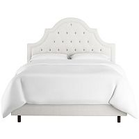 кровать двуспальная 160х200 белая с каретной стяжкой harvey tufted white в Дзержинске