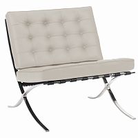 кресло barcelona chair молочное в Дзержинске