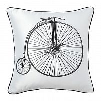 подушка с ретро-велосипедом retro bicycle white в Дзержинске