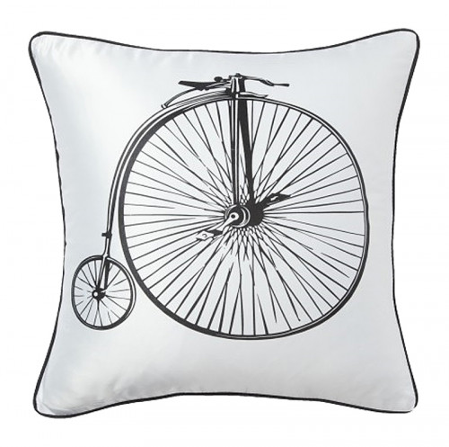 подушка с ретро-велосипедом retro bicycle white в Дзержинске