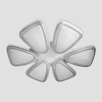 потолочная светодиодная люстра ambrella light orbital granule fg1014/6 wh/sl 410w d1040*800 в Дзержинске