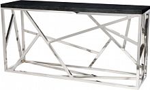 консоль geometric 180x50x90 хром, черная столешница в Дзержинске