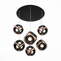 подвесная светодиодная люстра st luce cratere sl948.303.07 черная в Дзержинске
