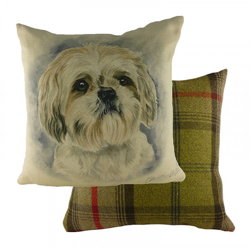 подушка с принтом waggydogs shihtzu в Дзержинске