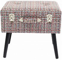 kare design пуф suitcase, коллекция "чемодан" 50*45*35, полиэстер, лен, полиуретан, сосна, красный в Дзержинске