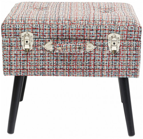 kare design пуф suitcase, коллекция "чемодан" 50*45*35, полиэстер, лен, полиуретан, сосна, красный в Дзержинске