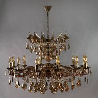 подвесная люстра ambiente leon 2128/12+12 pb tear drop бронза в Дзержинске
