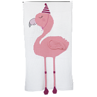 плед фламинго 60*120 белый+розовый бутон в Дзержинске