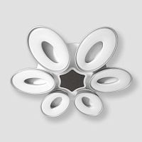 потолочная светодиодная люстра ambrella light orbital granule fg1022/6+1 wh 144w+80w d1000 в Дзержинске