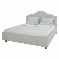 кровать двуспальная 180х200 светло-бежевая с фигурным изголовьем palace в Дзержинске