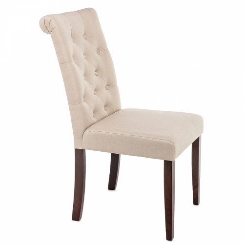 стул деревянный amelia dark walnut / fabric cream в Дзержинске