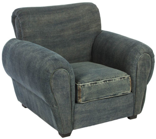 кресло san francisco denim armchair серое в Дзержинске