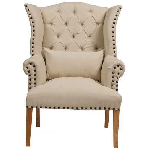 кресло quinn tufted armchair бежевое в Дзержинске