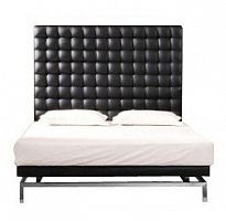 кровать двуспальная 180х200 коричневая из экокожи konigreich dark brown в Дзержинске